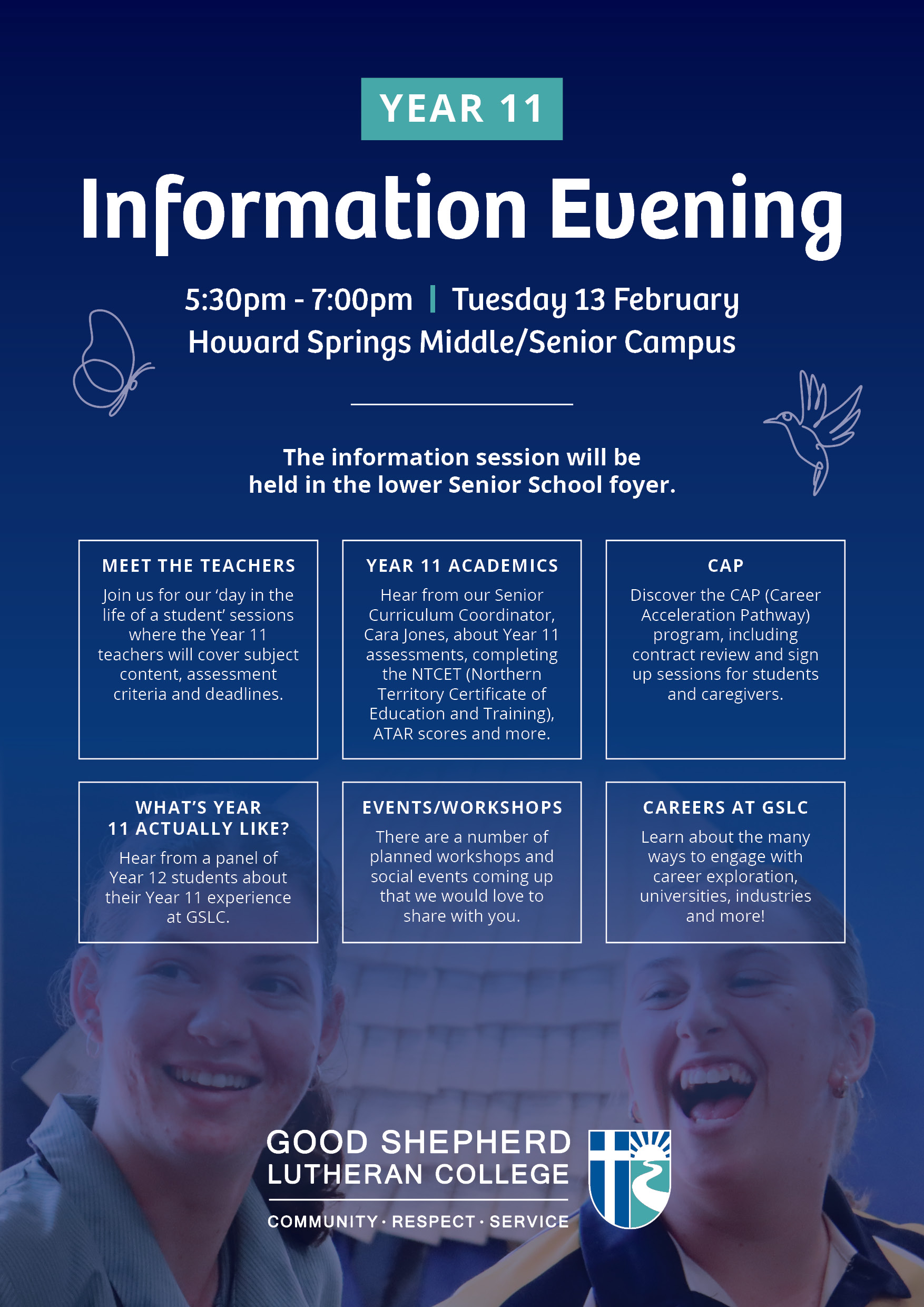 Year 11 Information Evening poster